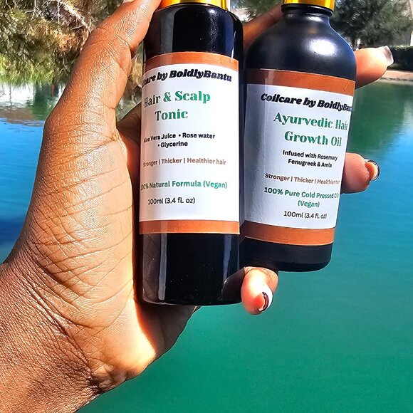 Ayurvedic Hair Growth Oil + Hair & Scalp Healing Tonic - Picture 6 of 8